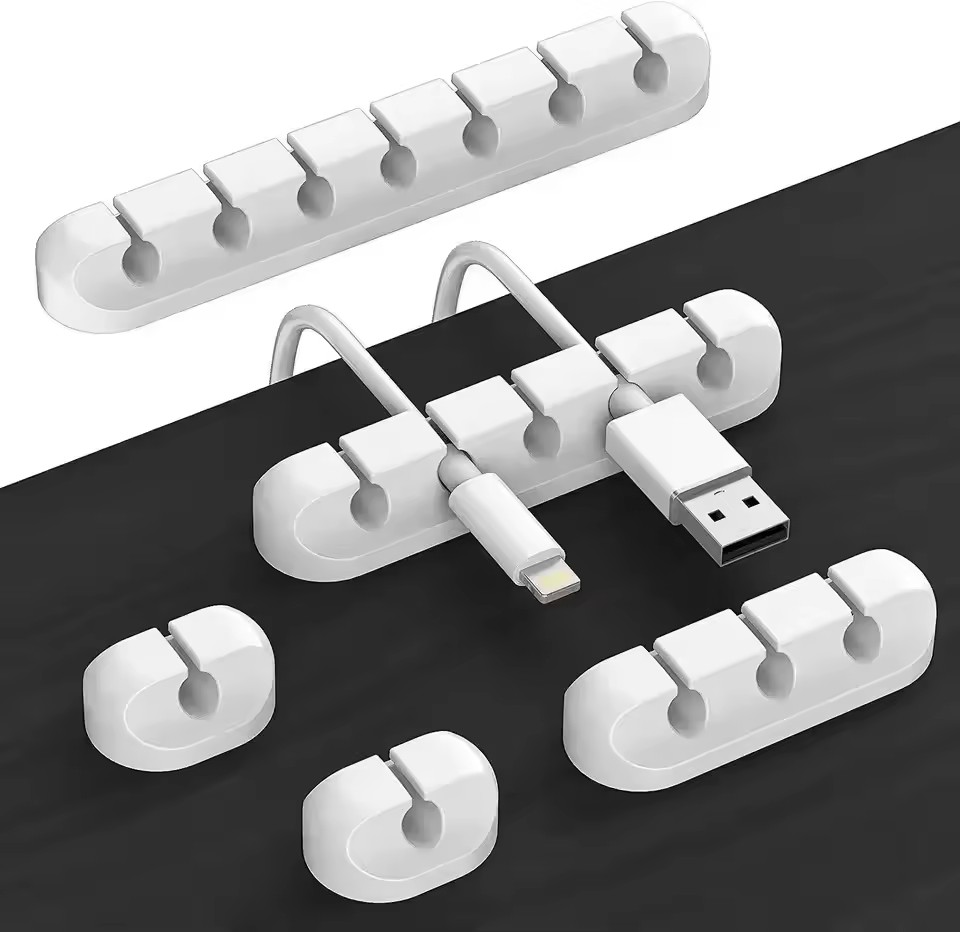 Car Cable Organizer - Organisateur de câbles en silicone, clips